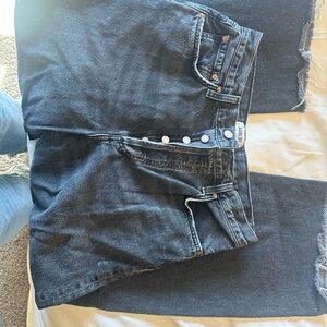 Agolde low slung baggy black jeans size 26